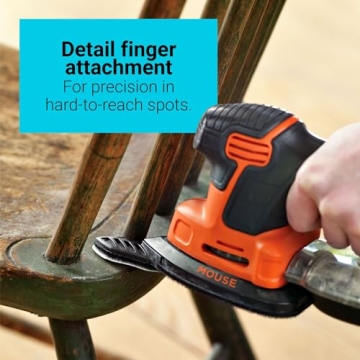 BLACK+DECKER Compact Detail Sander with 3-Position Grip