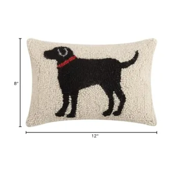 Peking Handicraft 100% Wool Cotton Dog Pillow 8x12
