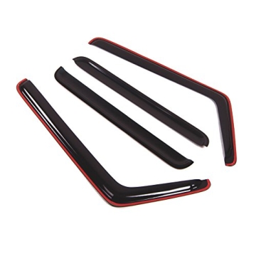 Tuningpros Custom Window Visor Set for Hummer H2 (2003-2009) - Dark Smoke Rain Guard