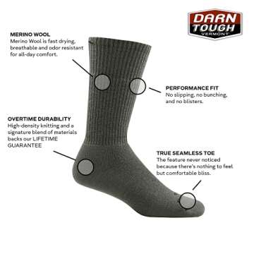 Darn Tough Tactical Boot Full Cushion Socks - Coyote Brown Medium