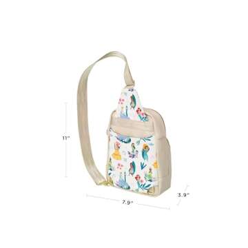 Petunia Pickle Bottom Criss-Cross Sling Bag - Sling Bag for Women and Men - Adjustable Straps to Custom-Fit - Disney Princess Courage & Kindness