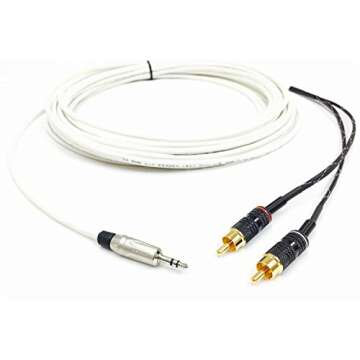 3 Foot 3.5MM to 2 RCA Plenum CL3P Audio Cable - Quality Sound
