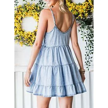 Cute Summer Denim Cami Dress for Women - Chic & Comfy