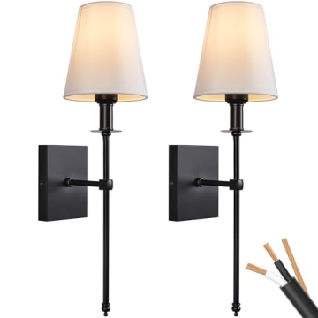 Stylish PASSICA DECOR Hardwired Wall Sconces Set of Two