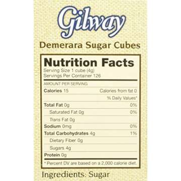 Gilway Demerara Sugar Cubes | From Natural Cane Sugar | 17.6 oz (500g) each [Pack of 2]