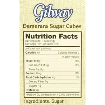 Gilway Demerara Sugar Cubes | From Natural Cane Sugar | 17.6 oz (500g) each [Pack of 2]