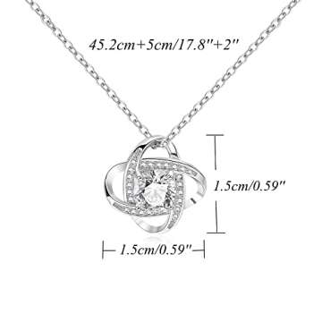 JoycuFF Mom Gifts from Daughter Son Birthday Mothers Day Necklace for Best Mother Mum Birthday Christmas Pendant from Son 925 Sterling Silver Jewelry