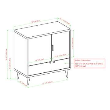 Walker Edison Mid Century Modern Buffet Entryway Cabinet
