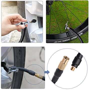 2PCs Air Inflator Hose Adapter for Quick Tire Inflation
