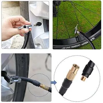 2PCs Air Inflator Hose Adapter for Quick Tire Inflation