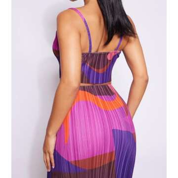 LASPIA Women's Summer 2 Piece Beach Outfit in Pink