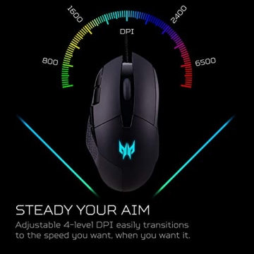 Acer Predator Cestus 315 Gaming Mouse - Adjustable DPI & Custom Controls