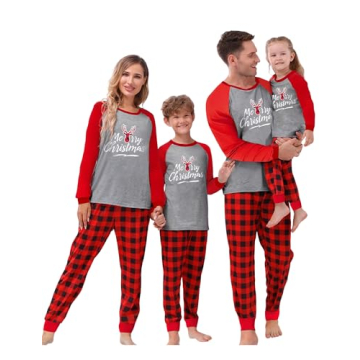 AGERWAY christmas pjs matching sets christmas pajama pants family christmas pajama sets for family h...
