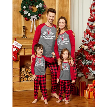 AGERWAY Family Christmas Pajamas Matching Sets 2023