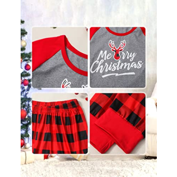 AGERWAY Family Christmas Pajamas Matching Sets 2023