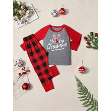 AGERWAY Family Christmas Pajamas Matching Sets 2023