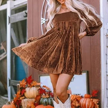 Buy Women’s Velvet Babydoll Dress with Tie Back Design