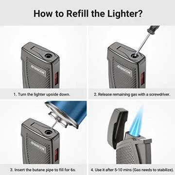 Kollea Double Jet Butane Torch Lighter - Windproof & Stylish