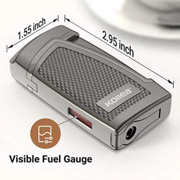 Kollea Double Jet Butane Torch Lighter - Windproof & Stylish