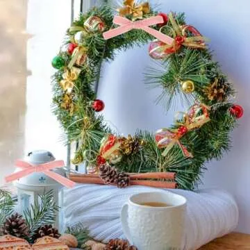 Pink Velvet Ribbon 3/8 Inch Velvet Fabric by The 30 Yards Vintage Thin Valentines Velvet Ribbon for Choker Gift Wrapping Hair Bows Flower Bouquet Wedding Valentine's Day Mother's Day Decorations