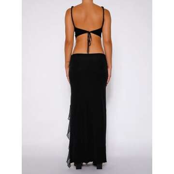 Women Sexy Y2K Two Piece Floral Maxi Skirt Set