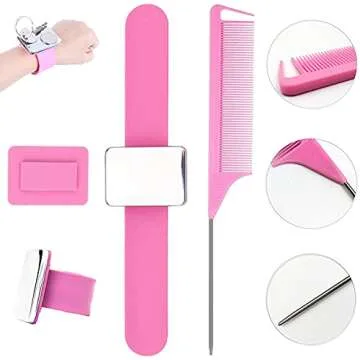 Versatile Magnetic Wrist Sewing Pincushions & Combs Set