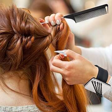 Versatile Magnetic Wrist Sewing Pincushions & Combs Set