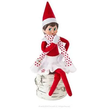Stylish Elf on the Shelf Snowflake Skirt & Scarf Outfit