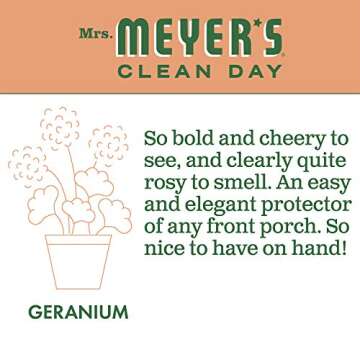 Mrs. Meyer's Hand Soap, Made with Essential Oils, Biodegradable Formula, Geranium, 12.5 fl. oz