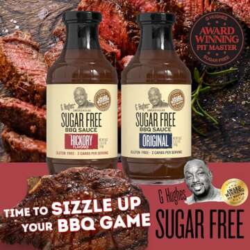 G Hughes Sugar Free BBQ Sauces - Hickory & Original - 18 oz (2-Pack)