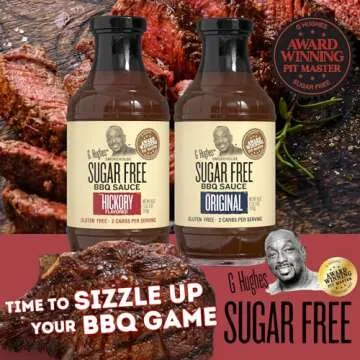 G Hughes Sugar Free BBQ Sauces - Hickory & Original - 18 oz (2-Pack)