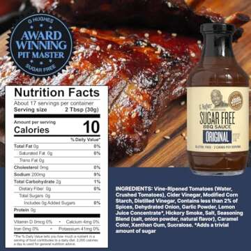 G Hughes Sugar Free BBQ Sauce - Hickory & Original Pack