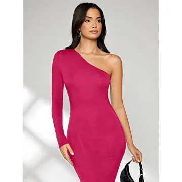 Stylish Floerns Women's One Shoulder Fringe Dress for Events