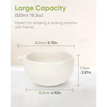 Joiish Matcha Bowl Set with Whisk Holder - Ivory White