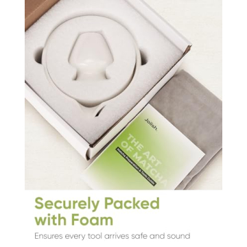 Joiish Matcha Bowl Set with Whisk Holder - Ivory White