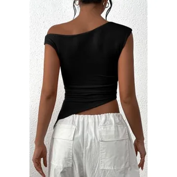 PRETTYGARDEN Women's Off The Shoulder Crop Top - Stylish Summer Wear