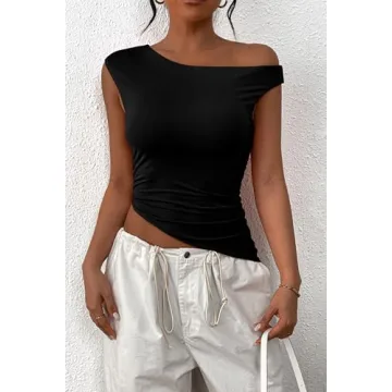 PRETTYGARDEN Women's Off The Shoulder Crop Top - Stylish Summer Wear