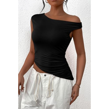 PRETTYGARDEN Women's Off The Shoulder Crop Top - Stylish Summer Wear