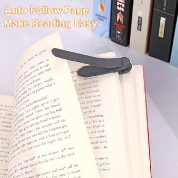3Pcs Automatic Bookmark, Silicone Smart Book Marks for Reading Women, Men, Kids,Cute Unique Book Mar...