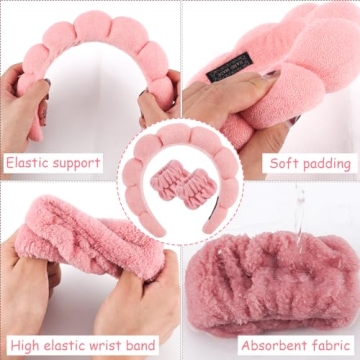 Zkptops Spa Headband Wristband Set - Stylish & Functional