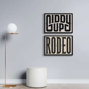 Framed Western Wall Art Vintage Southwestern Canvas Wall Decor This Ain't My First Rodeo Wall Art Southwestern Country Ranch Poster Trendy Modern Cowboy Cowgirl Picture Print(16x24in)