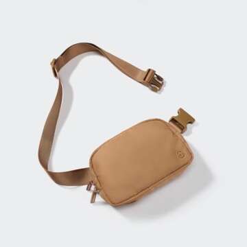 Pander Two Way Zipper Fanny Pack Nylon Everywhere Belt Bag for Women, Water Repellent Waist Packs, C...