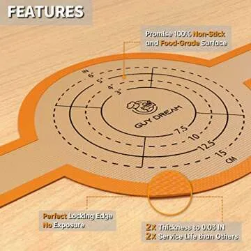 GUYDREMAT Silicone Bread Baking Mat - Non-Stick & Reusable