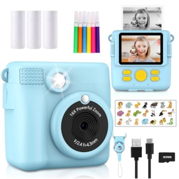 Radekly Instant Print Camera for Kids - Fun, Creativity & Learning - 1080P HD!