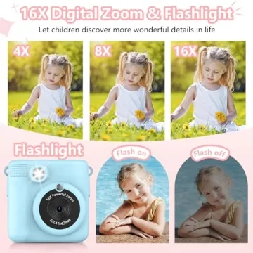 Radekly Instant Print Camera for Kids Ages 3-12