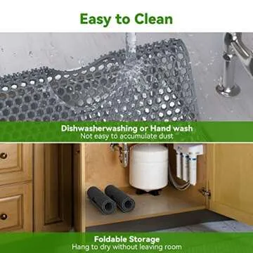 Silicone Sink Mat Toovem Kitchen Sink Mats 26"x14" Sink Protectors for Kitchen Sink with Heat Resistant Flexible Stable for Bottom of Farmhouse Stainless Steel Porcelain Sink Pad