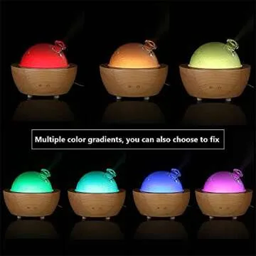 KAKODA Glass Aromatherapy Essential Oil Diffuser, 200ml Natural Wood Base, Desktop Ultrasonic Aroma Diffuse Essential Oil Humidifier,LED Light Available in 7 Colors, Suitable for Home Office Bedroom