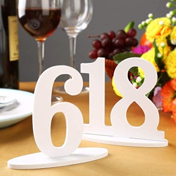 Elegant Wedding Table Numbers with Holder Base