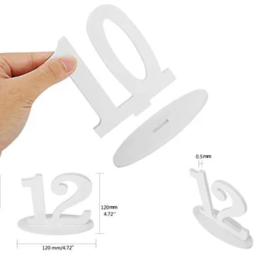 Elegant Wedding Table Numbers with Holder Base