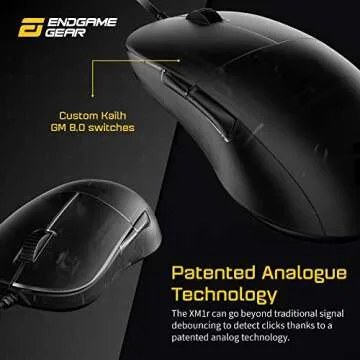 ENDGAME GEAR XM1r Gaming Mouse, Programmable Mouse with 5 Buttons and 19,000 DPI, Dark Frost